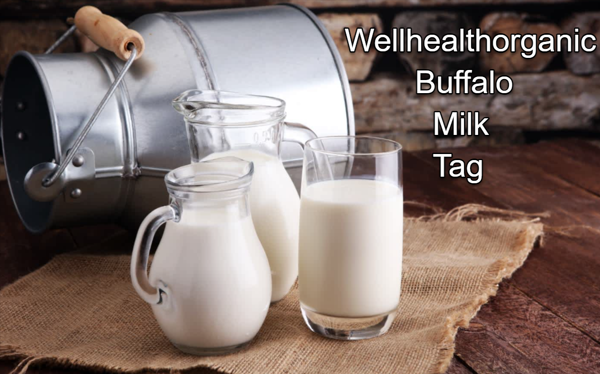 wellhealthorganic buffalo milk tag