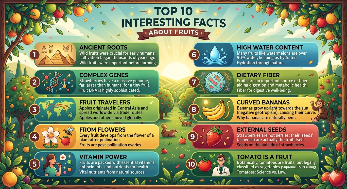 Top 10 Interesting Facts About Fruits